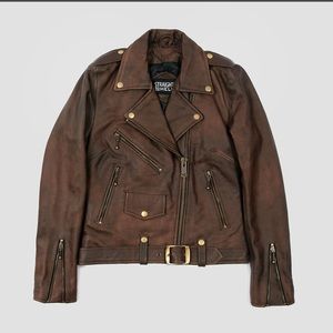 Straight To Hell Commando Leather Biker Jacket